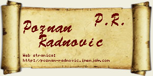 Poznan Radnović vizit kartica